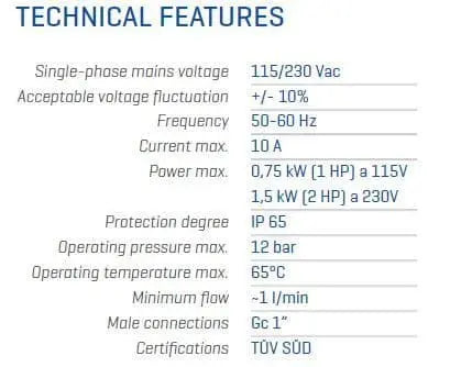 Tystgående rostfri Jetpump MPX 120 med tryckkontroll Clean water
